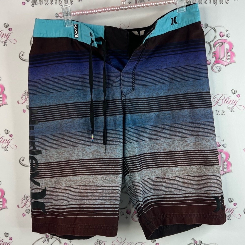 Hurley Gradient Blue and Black Board Shorts